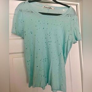 Michael Stars Distressed Mint Tee